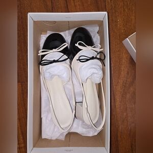 Charles & Keith Elegant Black and Cream Women's Shoes